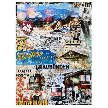 Müller Family Office AG - MARION DUSCHLETTA «Davos/Klosters-Vintage-Collage»